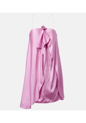 Acne Studios Ruffled halterneck satin minidress
