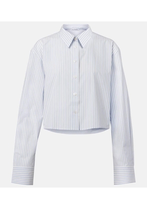 Acne Studios Striped cropped cotton shirt