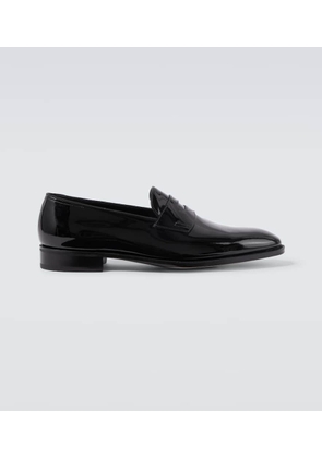 John Lobb Jamie patent leather penny loafers