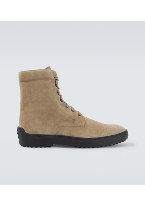Tod's Suede combat boots