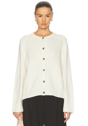 Loulou de Saison Aidar Cardigan in Ivory - Ivory. Size L (also in ).