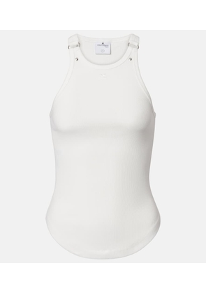 Courreges Buckle 90's ribbed-knit cotton tank top