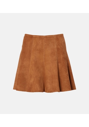Stouls Mila pleated suede miniskirt