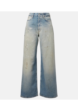 Acne Studios Distressed mid-rise wide-leg jeans