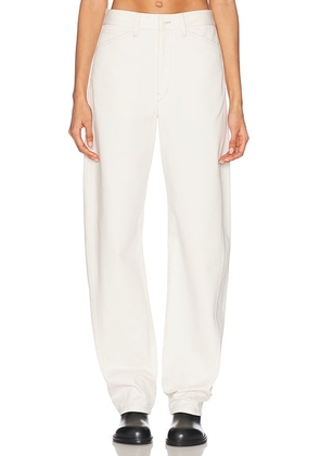 Lemaire Five Pocket Twisted Pant in Creamy White - Cream. Size 34 (also in 38, 40, 42).
