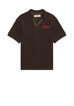 Metalwood Studio Medieval Terry Polo in Dark Chocolate - Brown. Size S (also in ).