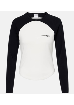 Courreges Circle Contrast cotton jersey T-shirt