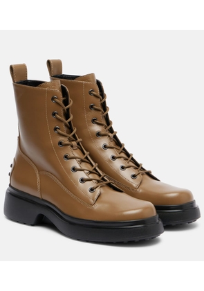 Tod's Leather combat boots