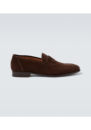 Loro Piana Sergio suede penny loafers
