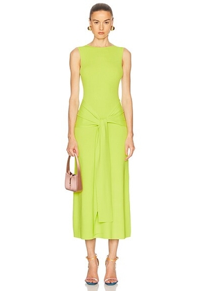Lapointe Matte Viscose Waist Tie Dress in Yellow Glow - Green. Size L (also in ).