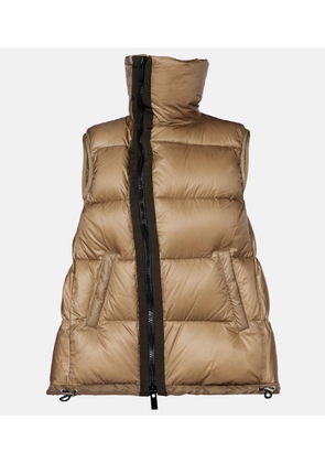 Sacai Asymmetric quilted down vest