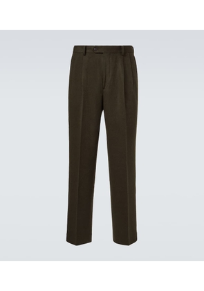 Auralee Camel hair flannel straight pants