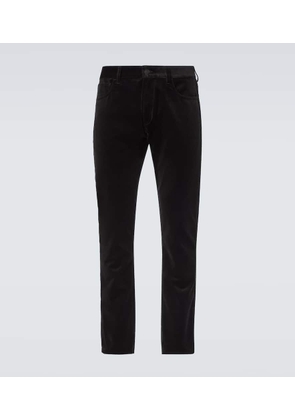Ralph Lauren Purple Label Mid-rise cotton velvet slim pants