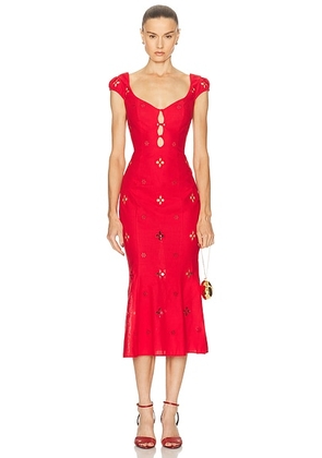 Mirror Palais Maria Lady Length Dres in Morango - Red. Size XS (also in ).