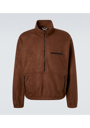 Auralee Silk fleece half-zip sweater