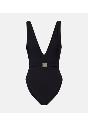 Tory Burch Double T belted swimsuit