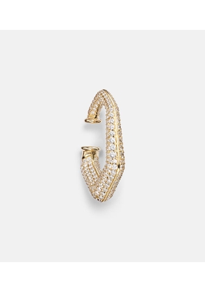 Ananya Carved 18kt gold ear cuff with diamonds