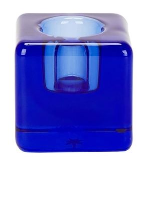 Maison Balzac Le Cube Single Candle Holder in Indigo - Blue. Size all.
