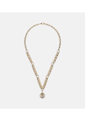 FoundRae 18kt gold pendant necklace with diamonds