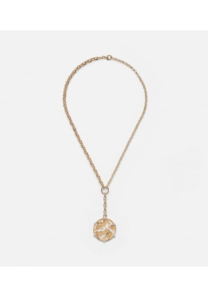 FoundRae 18kt gold pendant necklace with diamonds