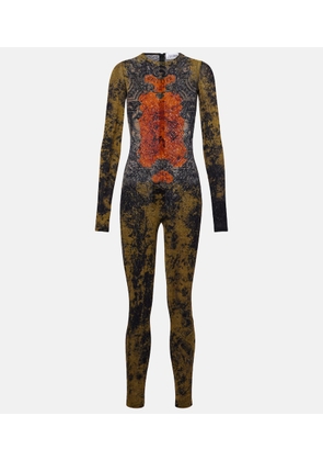 Jean Paul Gaultier Medallion printed mesh catsuit
