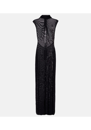 Jean Paul Gaultier Sequined mesh maxi dress