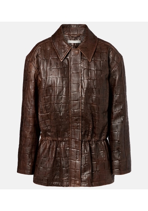 Emilia Wickstead Norcutt croc-effect leather jacket