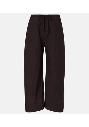 Leset Kyoto cotton wide-leg pants