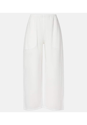 Leset Niko ramie cropped barrel-leg pants