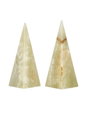 Loren Stewart Prism Bookend in Green Onyx - Sage. Size all.