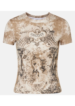 Jean Paul Gaultier Medaillon cotton-blend jersey T-shirt
