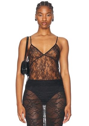 Kiki de Montparnasse All Over Lace Cami Top in Black - Black. Size M (also in ).