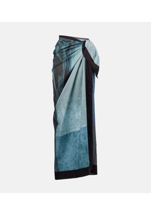 Jean Paul Gaultier Printed cotton beach cover-up