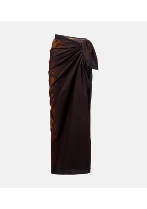 Jean Paul Gaultier Printed cotton beach cover-up