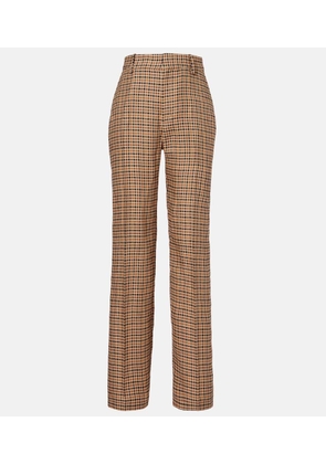 Polo Ralph Lauren Checked linen straight pants