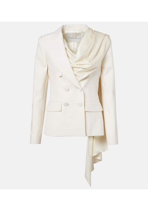 Nina Ricci Scarf-detail virgin wool gabardine blazer