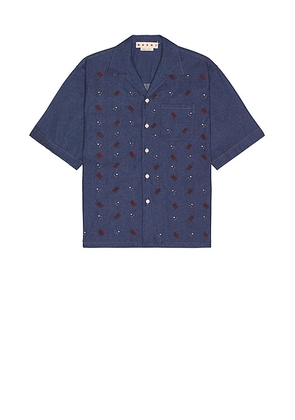Marni Embellished Shirt in Blue - Blue. Size 46 (also in 52).