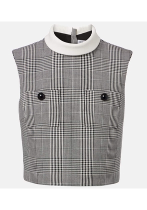 Self-Portrait Prince of Wales check top