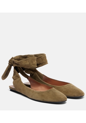 The Attico Cloe suede ballet flats