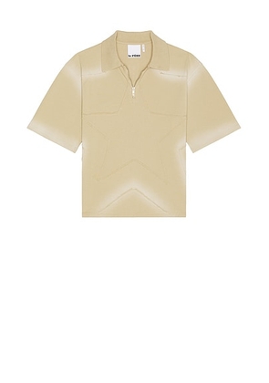 Le Père Star Polo in Beige - Cream. Size L (also in S, M).