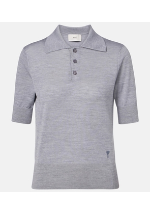 Ami Paris Wool and silk polo shirt