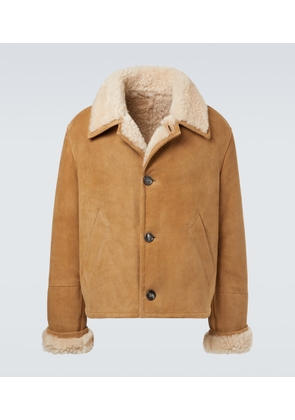 Ami Paris Shearling-lined suede jacket