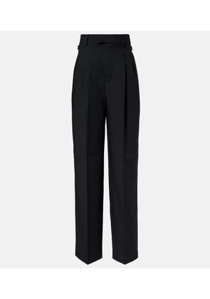 Ami Paris High-rise virgin wool twill pants