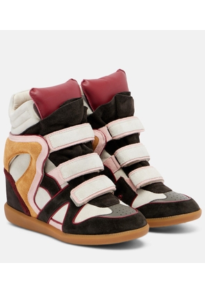 Isabel Marant Bekett suede and leather wedge sneakers