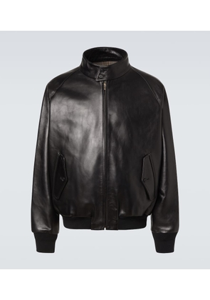 A.Presse Leather bomber jacket