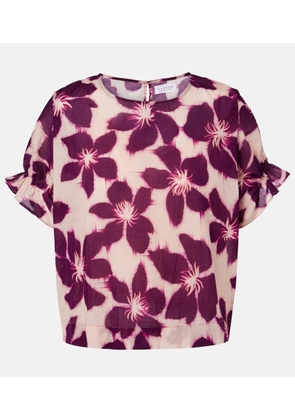 Velvet Delilah floral cotton poplin blouse