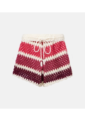 Farm Rio Crochet striped shorts