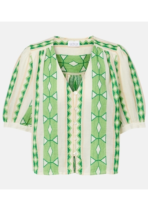 Velvet Marissa cotton jacquard blouse