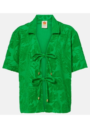 Farm Rio Floral cotton-blend terry shirt