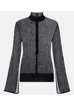 Toteme Cotton and silk turtleneck top